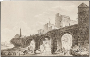 Lot 6658, Auction  108, Armi, Joseph dall', Architekturcapriccio mit steinerner Brücke