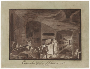 Lot 6659, Auction  108, Französisch, um 1810. Die Katakomben von San Sebastiano an der Via Appia Antica in Rom