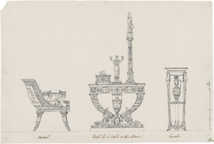 Lot 6667, Auction  108, Französisch, 1810. Möbel wohl aus den Pariser Appartements der Marie-Louise von Österreich, Gemahlin von Napoléon Bonaparte