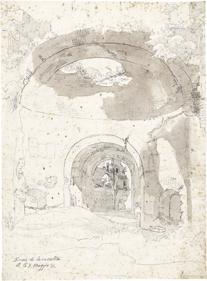 Lot 6672, Auction  108, Wiegmann, Rudolf, Blick in die Thermen des Caracalla in Rom