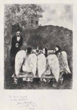 Lot 7070, Auction  108, Chagall, Marc, Abraham et les trois anges