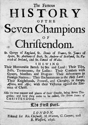 Lot 2087, Auction  109, Johnson, Richard, The famous history of the seven champions of Christendom.