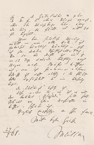 Lot 2512, Auction  109, Meissner, Alfred von, Brief 1868 an Alexander Jung