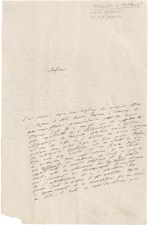 Lot 2543, Auction  109, Humboldt, Alexander von, Brief 1851 an Abbot Peyron