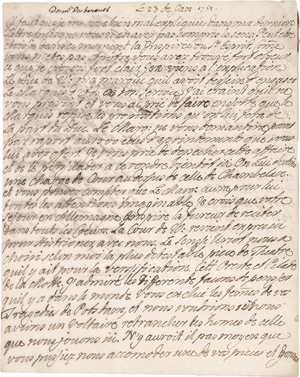 Lot 2572, Auction  109, Wilhelmine, Markgräfin von Brandenburg-Bayreuth, Eigenhänd. Brief an Voltaire