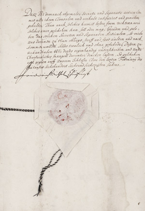 Lot 2574, Auction  109, Friedrich Wilhelm, der Große Kurfürst von Brandenburg, Geheimvertrag 1666 mit den Niederlanden