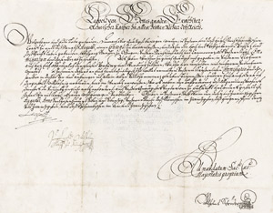 Lot 2585, Auction  109, Leopold I., röm.-dt. Kaiser, Brief 1677 an die fränkische Reichsritterschaft