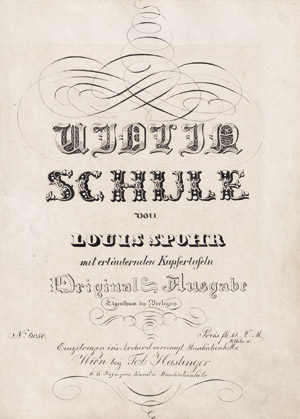 Lot 2666, Auction  109, Spohr, Louis, Manuskript seiner "Violinschule"