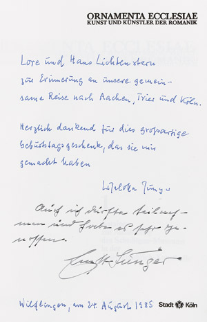 Lot 3240, Auction  109, Ornamenta Ecclesiae und Jünger, Ernst, Kunst und Künstler der Romantik