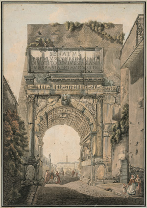 Lot 5255, Auction  109, Ducros, Louis, Vue de l'arc de Tite à Rome