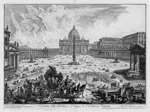 Lot 5290, Auction  109, Piranesi, Giovanni Battista, Veduta della Basilica, e Piazza de S. Pietro in Vaticano