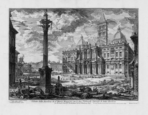 Lot 5293, Auction  109, Piranesi, Giovanni Battista, Veduta della Basilica di Sta Maria Maggiore con le due Fabbriche latterali di detta Basilica