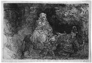 Lot 5620, Auction  109, Rembrandt Harmensz. van Rijn, Die Flucht nach Ägypten: Übergang über einen Bach