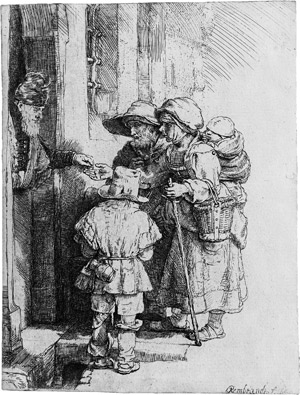 Lot 5629, Auction  109, Rembrandt Harmensz. van Rijn, Die Bettler an der Haustür