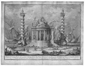 Lot 5657, Auction  109, Vasi, Giuseppe, Ansichten von Bauten zur „Festa della Chinea“.