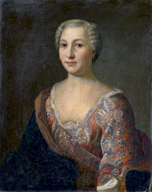 Lot 6057, Auction  109, Deutsch, um 1760. Bildnis einer adeligen Dame im Brokatkleid
