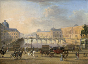 Lot 6060, Auction  109, Bouhot, Étienne - zugeschrieben, um 1810. Paris: Blick über Pont Neuf auf die Pont des Arts