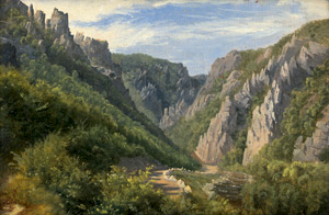 Lot 6082, Auction  109, Deutsch, um 1840. Sommerliche Landschaft mit Bachlauf
