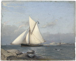 Lot 6132, Auction  109, Berg, Albert, Segelschiffe vor der Küste in Schweden