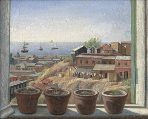 Lot 6164, Auction  109, Deutsch, 1893. Valparaiso in Chile: Blick aus einem Fenster