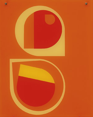 Lot 7141, Auction  109, Geersten, Ib, Glasobjekt in Orange und Gelb