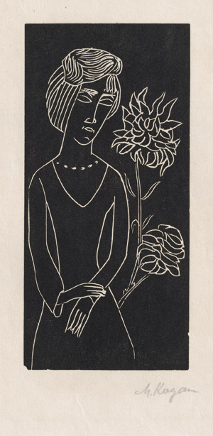 Lot 7238, Auction  109, Kogan, Moissey, Mädchen mit Chrysantheme