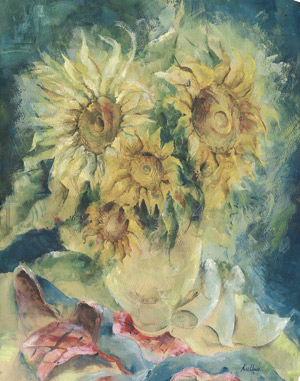 Lot 7261, Auction  109, Kuhfuss, Paul, Sonnenblumenstrauß