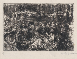 Lot 7279, Auction  109, Liebermann, Max, Fischmarkt in Amsterdam