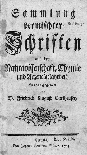 Lot 347, Auction  110, Cartheuser, Friedrich August, Sammlung vermischter Schriften
