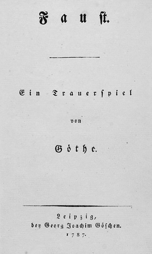 Lot 1567, Auction  110, Goethe, Johann Wolfgang von, Faust. Ein Trauerspiel (mit unechtem Titelblatt)