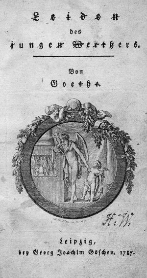 Lot 1569, Auction  110, Goethe, Johann Wolfgang von, Leiden des jungen Werthers (Titelauflage + Beigabe)