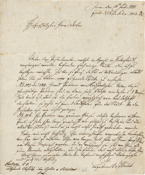 Lot 2162, Auction  110, Seebeck, Thomas Johann, Brief 1810