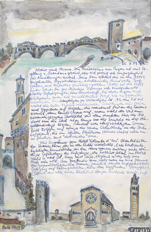 Lot 2173, Auction  110, Hartlaub, Geno, Reisetagebuch Meran-Venedig 1951 