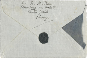 Lot 2247, Auction  110, Rilke, Rainer Maria, Briefumschlag mit Namenszug