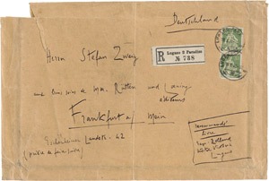 Lot 2316, Auction  110, Zweig, Stefan, Brief 1924 + Beigabe