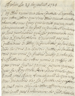 Lot 2405, Auction  110, Sophie Dorothea, Königin von Preußen, Eigenhänd. Brief 1724