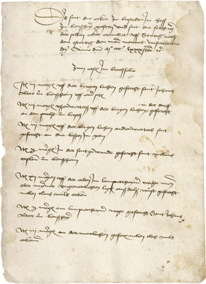 Lot 2413, Auction  110, Arbeits- und Abrechnungsbuch von 1482, Manuskript