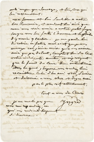 Lot 2447, Auction  110, Ingres, Jean-Auguste-Dominique, Brief 1849