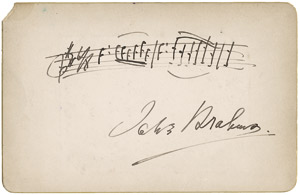 Lot 2475, Auction  110, Brahms, Johannes, Musikal. Albumblatt