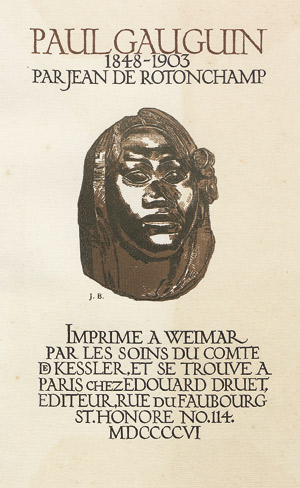 Lot 3151, Auction  110, Rotonchamp, Jean de und Gauguin, Paul - Illustr., Paul Gauguin 1848-1903