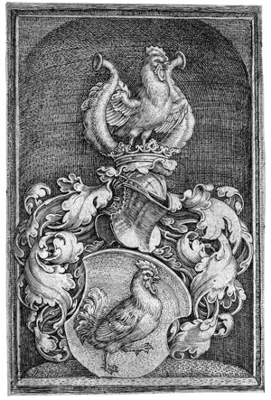 Lot 5019, Auction  110, Beham, Barthel, Das Wappen mit dem Hahn