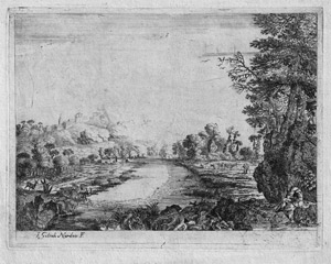 Lot 5168, Auction  110, Nardois, John Galioth, Landschaft mit Blick auf ein Flussbett