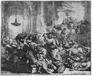 Lot 5191, Auction  110, Rembrandt Harmensz. van Rijn, Christus die Händler aus dem Tempel treibend
