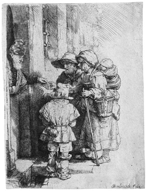 Lot 5199a, Auction  110, Rembrandt Harmensz. van Rijn, Die Bettler an der Haustür