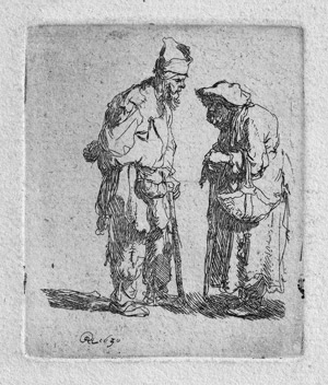 Lot 5199, Auction  110, Rembrandt Harmensz. van Rijn, Bettler und Bettlerin in Unterhaltung