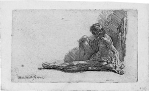 Lot 5200, Auction  110, Rembrandt Harmensz. van Rijn, Männlicher Akt, am Boden sitzend