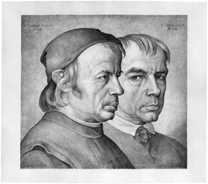 Lot 5387, Auction  110, Ramboux, Johann Anton, Doppelportrait des Malers Konrad Eberhard mit seinem Bruder Franz
