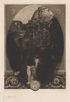Lot 5396, Auction  110, Schennis, Friedrich von, Ansicht des Colosseums mit dem Geist einer antiken Venus, ihren Kopf in der Hand haltend