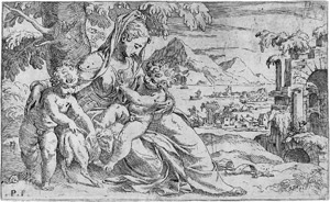 Lot 5497, Auction  110, Farinati, Orazio, Madonna mit dem Kind und dem Johannesknaben 