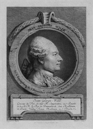 Lot 5550, Auction  110, Ingouf, Pierre-Charles, Bildnis Johann Georg Willes im Medaillon. 